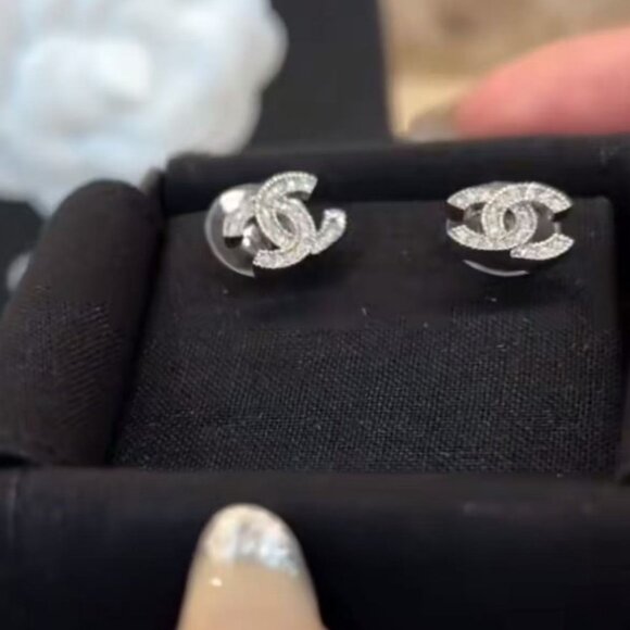 Chanel classic double c silver earrings - Picture 3 of 5